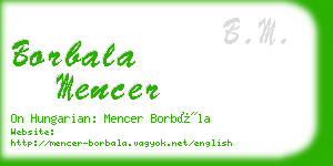borbala mencer business card